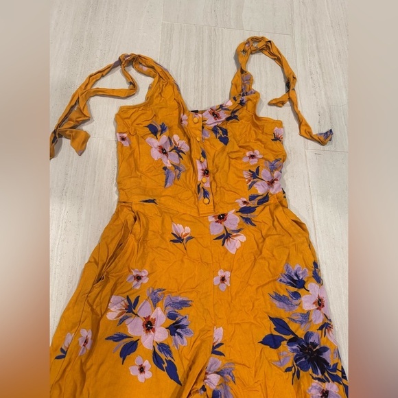 Jessica Simpson Floral Orange Jumpsuit size XS - Picture 3 of 8